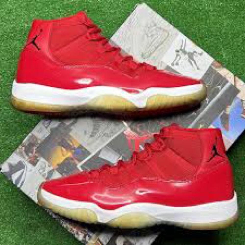 Jordan Athletic Shoes in Red and White